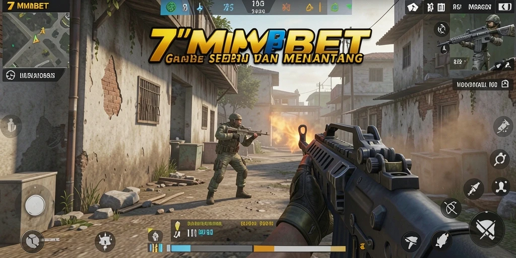 Tampilan gameplay mendebarkan dalam 7MMBET dengan aksi tembak-menembak yang intens.