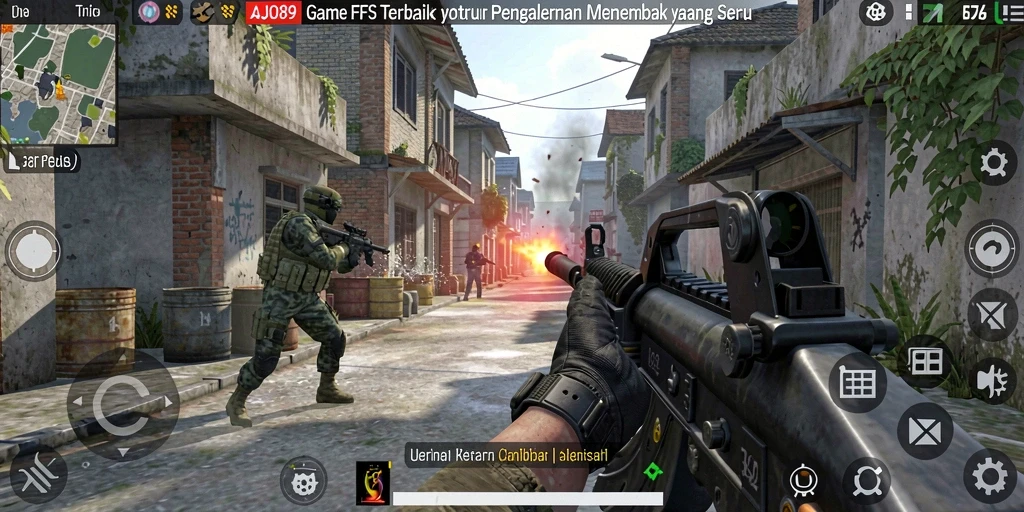 Tampilan gameplay intens di AJO89 dengan pertempuran seru dan visual yang memukau.