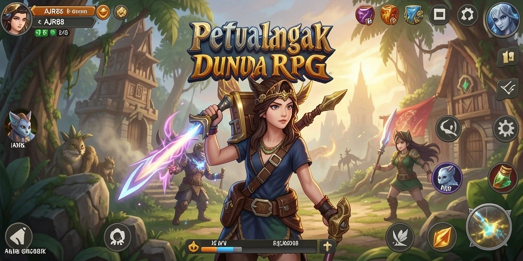 Tampilan gameplay menakjubkan dari AJR88 dalam dunia RPG.