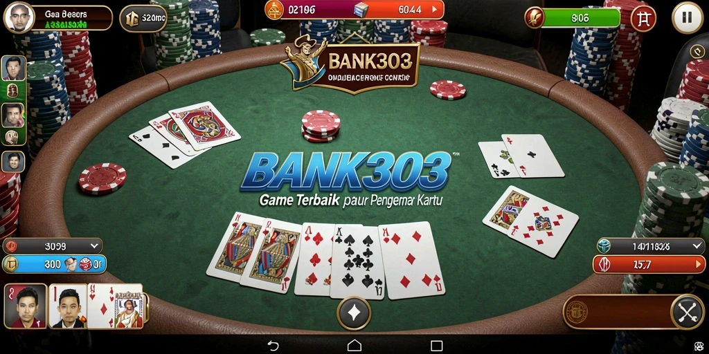 Tangkapan layar permainan Poker yang penuh aksi di BANK303.