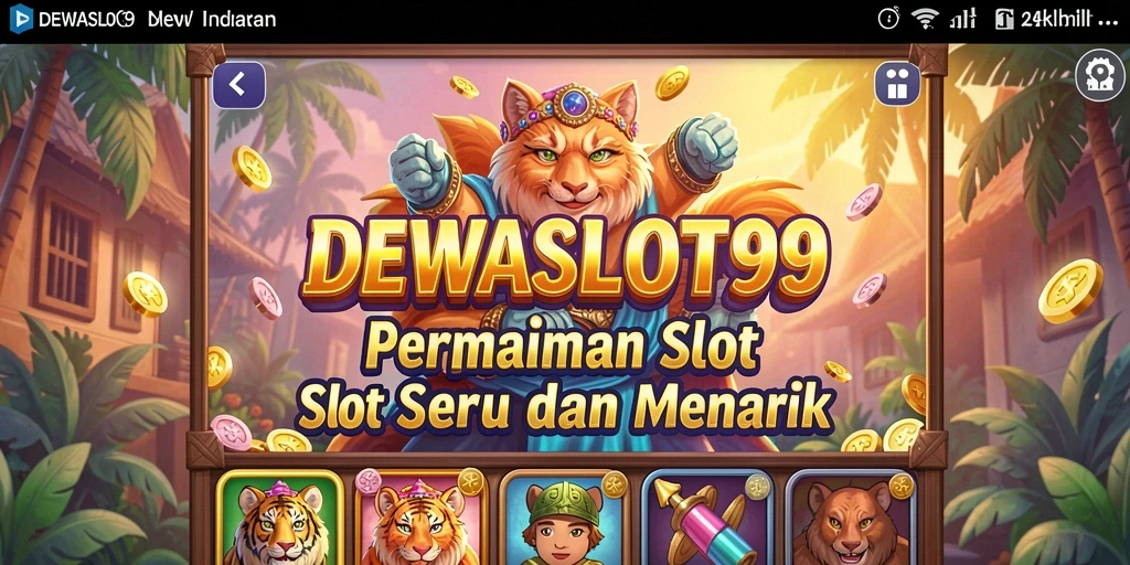 Tampilan gameplay DEWASLOT99 yang penuh warna dan dinamis.