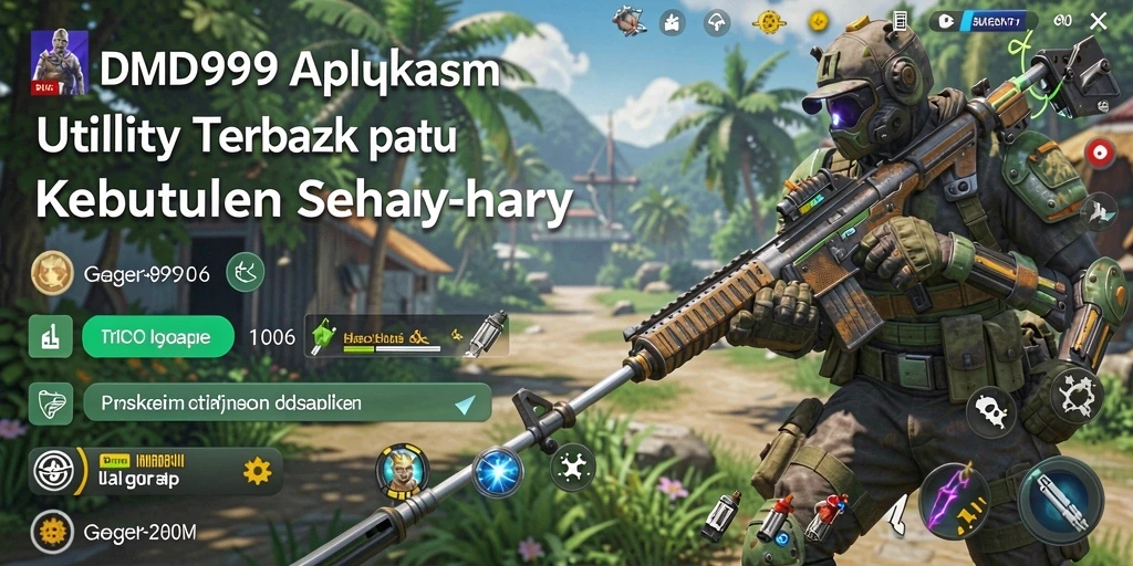 Screenshot DMD999 menampilkan antarmuka aplikasi Utility yang sederhana.