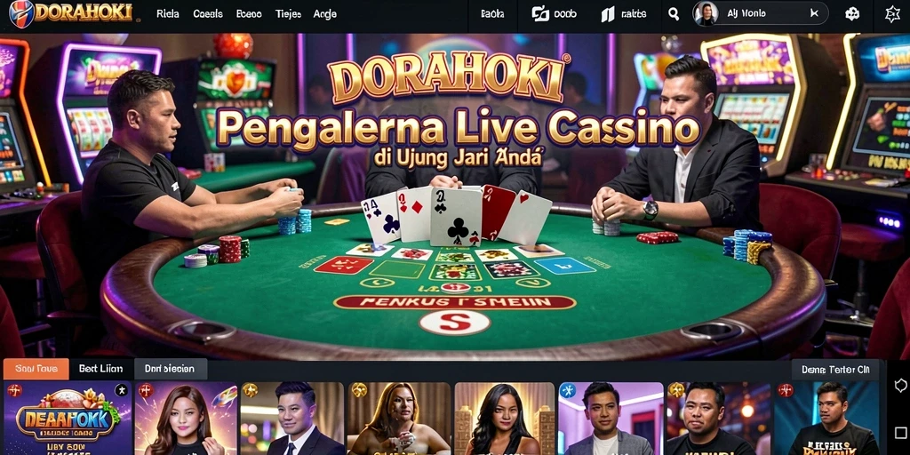 Tampilan permainan Live Casino DORAHOKI yang menarik dan interaktif.