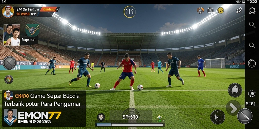 Tampilan gameplay <strong>EMON77</strong> yang menyoroti aksi menegangkan di lapangan.