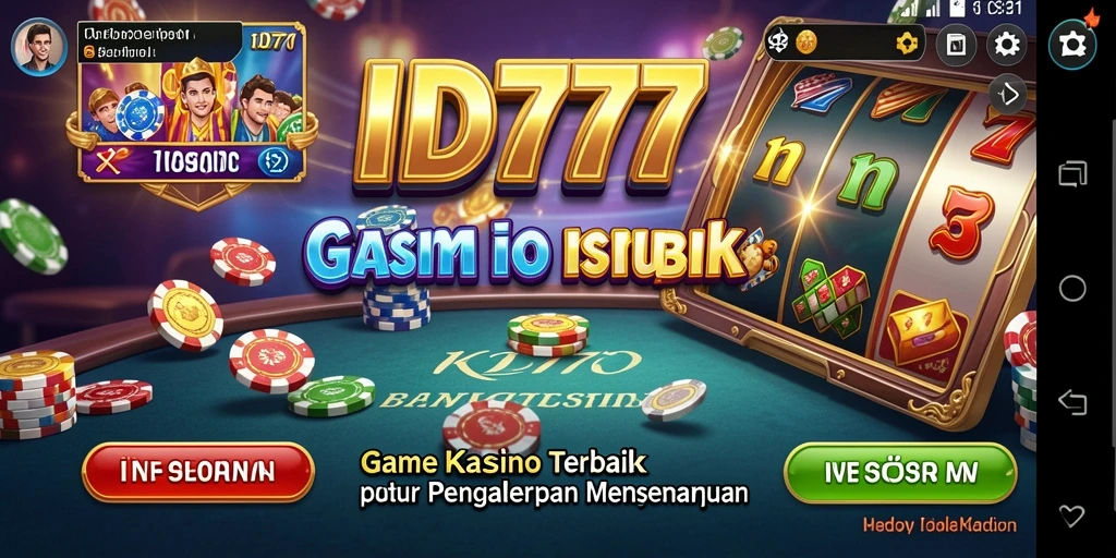 Tampilan menyenangkan dari gameplay Kasino yang mendebarkan.