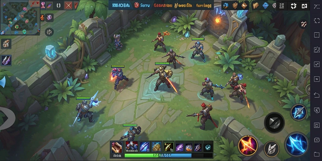 Tangkapan layar gameplay <strong>IDX66</strong> yang intens di arena MOBA.