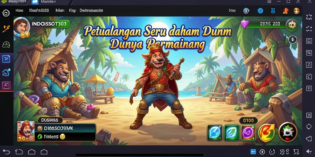 Screenshot INDOSLOT303 menampilkan aksi seru dalam petualangan.