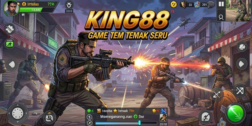 Gameplay KING88 yang seru dan menegangkan dalam mode TPS.