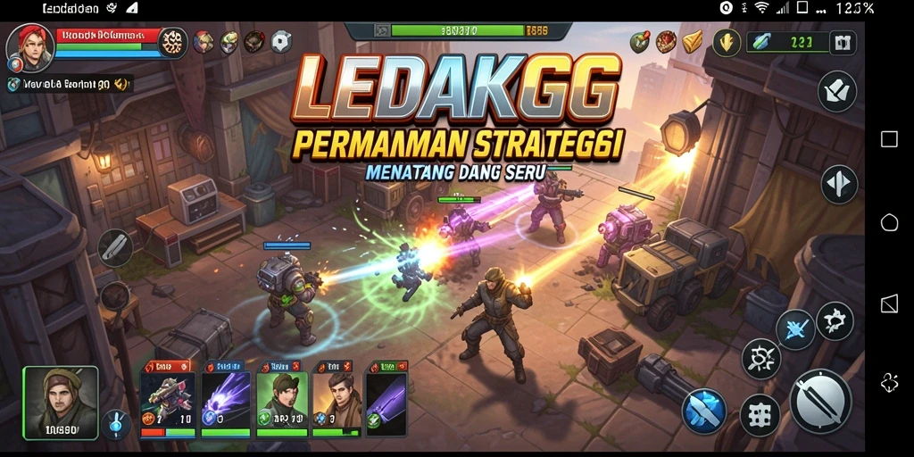 Tampilan gameplay menarik dalam LEDAKGG yang penuh strategi.