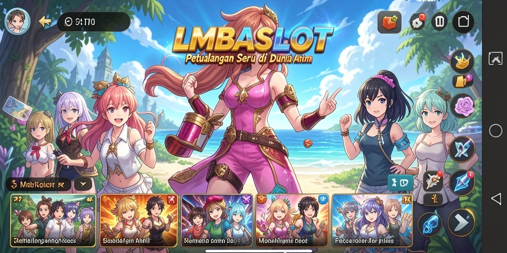 Screenshot menampilkan gameplay seru dalam LMBASLOT.