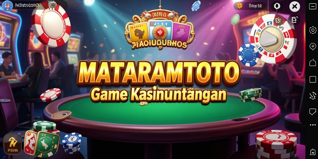 Screenshot permainan <strong>MATARAMTOTO</strong> menampilkan suasana Kasino yang seru dan interaktif.