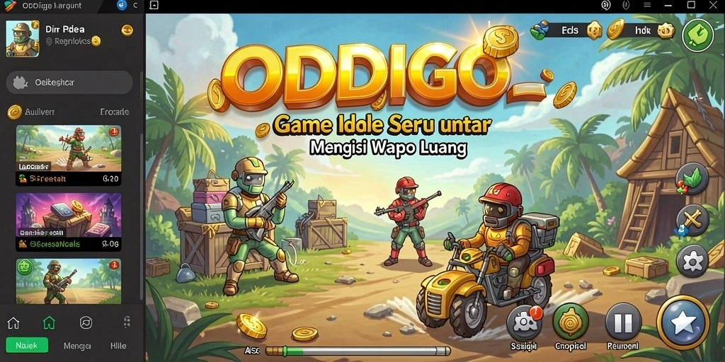 Tampilan gameplay ODDIGO yang memukau dan menghibur.