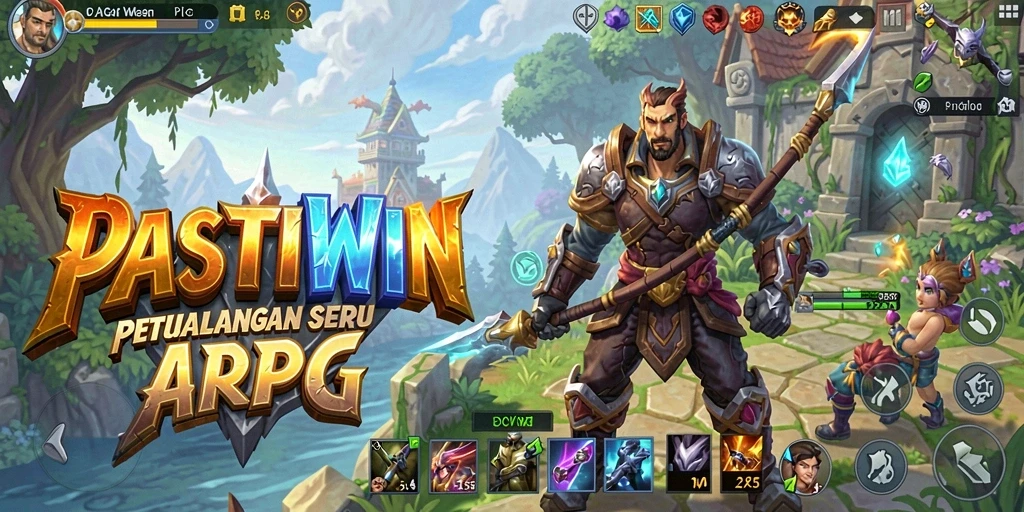 Screenshot menunjukkan pertarungan epik dalam dunia PASTIWIN.