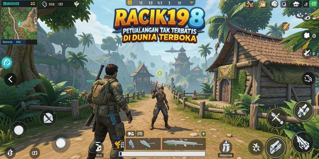 Screenshot gameplay Open World RACIK198 dengan petualangan seru.