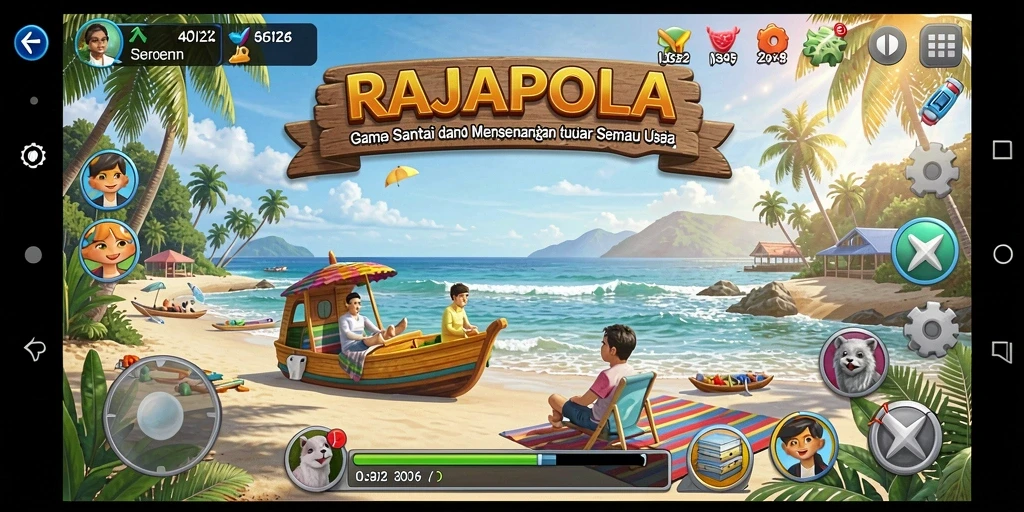 Screenshot RAJAPOLA yang menampilkan gameplay seru dan sederhana.