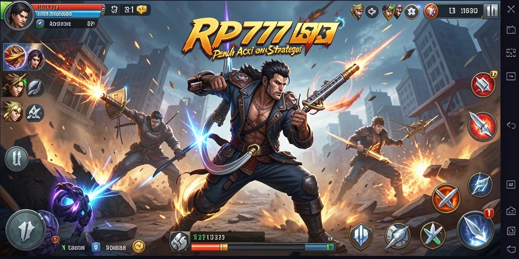 Tampilkan gameplay action-packed di RP777 saat bertarung melawan lawan.