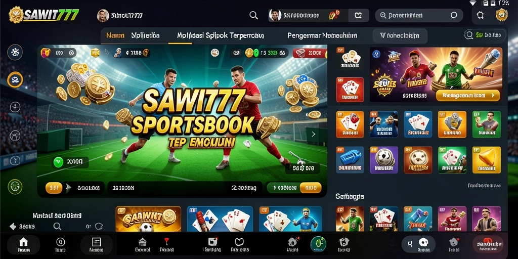 Tampilan gameplay seru di aplikasi Sportsbook SAWIT777.
