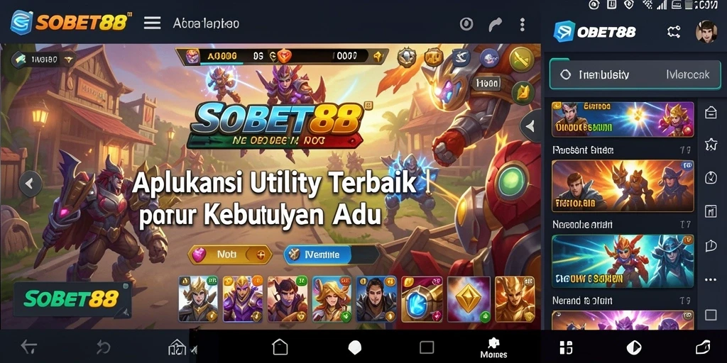 Screenshot SOBET88 yang menunjukkan fitur Utility canggih.