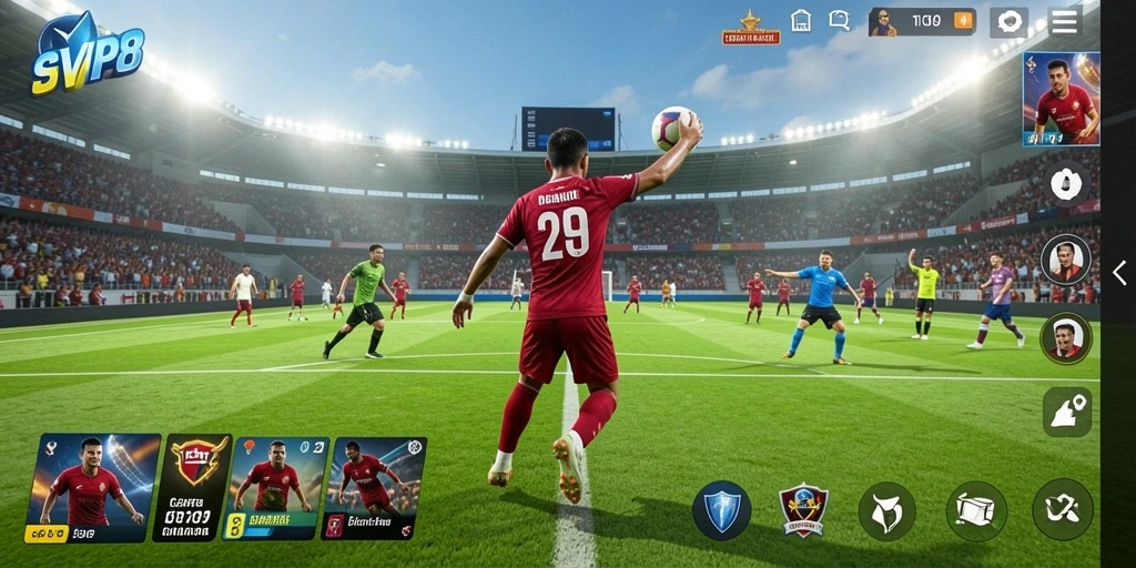 Screenshot gameplay SVIP8 yang menampilkan aksi seru olahraga.