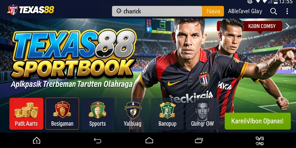 Screenshot TEXAS88 menunjukkan antarmuka taruhan olahraga yang menarik.