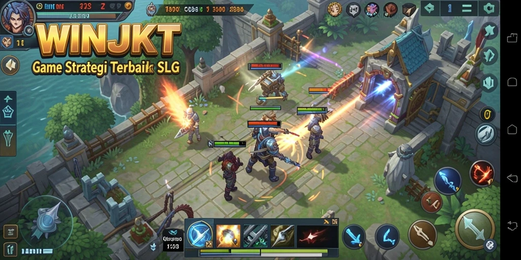Tampilan menarik dari gameplay strategis WINJKT.